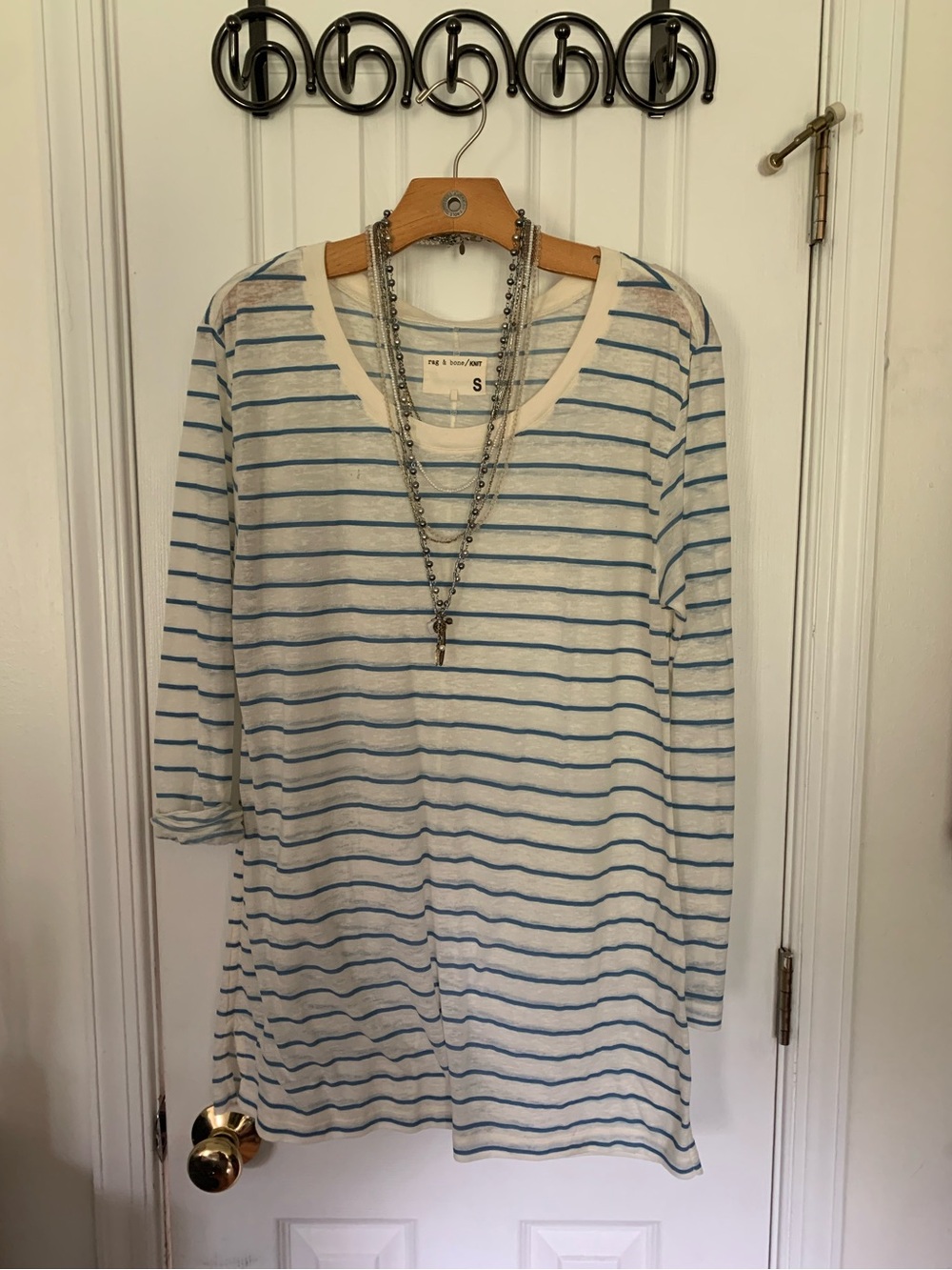 Retro Rag&Bone Faded Burnout Sheer Slub Tee Shirt